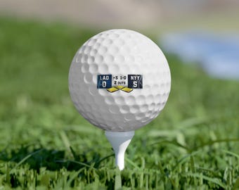 Honkbal golfballen, Dodgers Yankees Champions: cadeau voor beste fan 5e inning ooit, set van 6 stuks, perfect voor golfliefhebbers, MLB-fans, sport