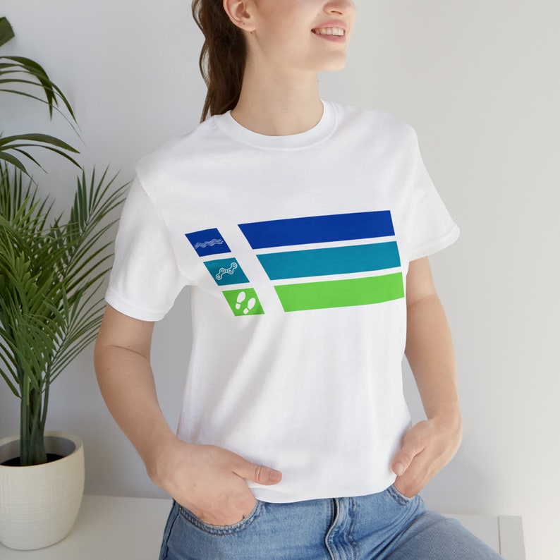 Triathlon Ironman Full Distance Sprint Olympic Retro Stripes Unisex Jersey Short Sleeve Tee Gift image 9