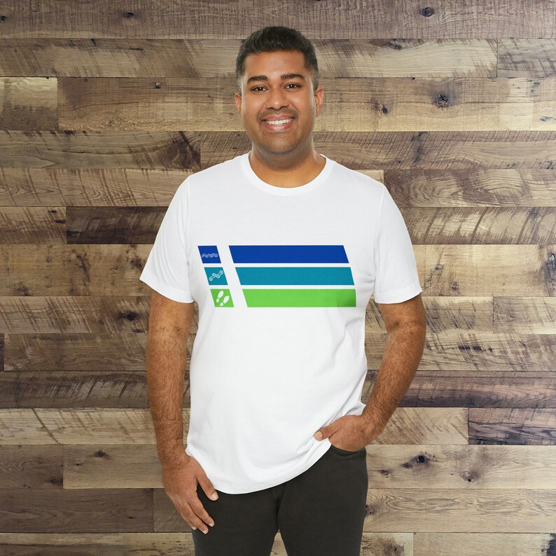 Triathlon Ironman Full Distance Sprint Olympic Retro Stripes Unisex Jersey Short Sleeve Tee Gift image 8