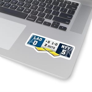 Dodgers Yankees World Series Champions Best 5th Inning Ever Gift Fan Baseball Sticker, Vinyl Decal, Laptop Car Decal, Water Bottle Sticker,