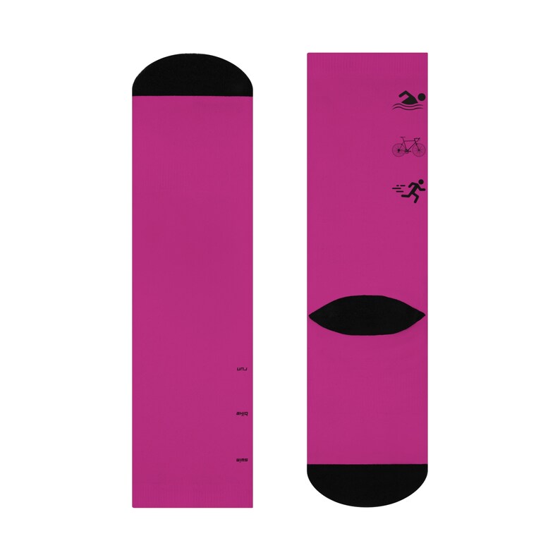 Swim Bike Run Triatlón Quarter Cushioned Crew Athletic Cycle Calcetines para correr Ironman Gift Finisher imagen 5
