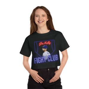 Joe Kelly Fight Club Los Angeles Dodgers Mariachi Nice Swim Fan Baseball Tee Champion Women&#39;s Heritage Cropped T-Shirt