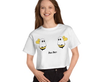 Halloween Ghost Boo-Bees Funny Adult Humor Costume Party Champion Women's Heritage Cropped T-Shirt