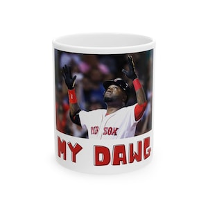 Big Papi David Ortiz Boston Red Sox Ceramic Mug, Baseball Fan Collectible Gift, 11oz, 15oz, Sports Fan Drinkware, Red Sox Memorabilia for