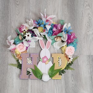 Spring Easter Wreath, Spring Wreath, Bunny Wreath, Pearl Wreath, Bunny Butt Wreath, Lilly Wreath, Wreath for front Door