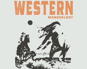 Western Cowboy Rodeo Graphic: Vintage Country Design (PNG Digital Download)