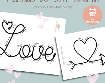 Plantillas San Valentín para icord/ Valentin’s day templates/Descarga digital/ tricotin/alambrismo