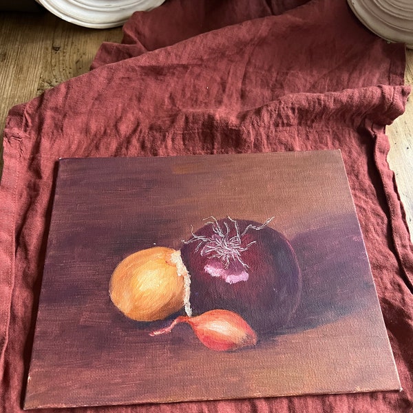 Onion Still Life Oil Painting