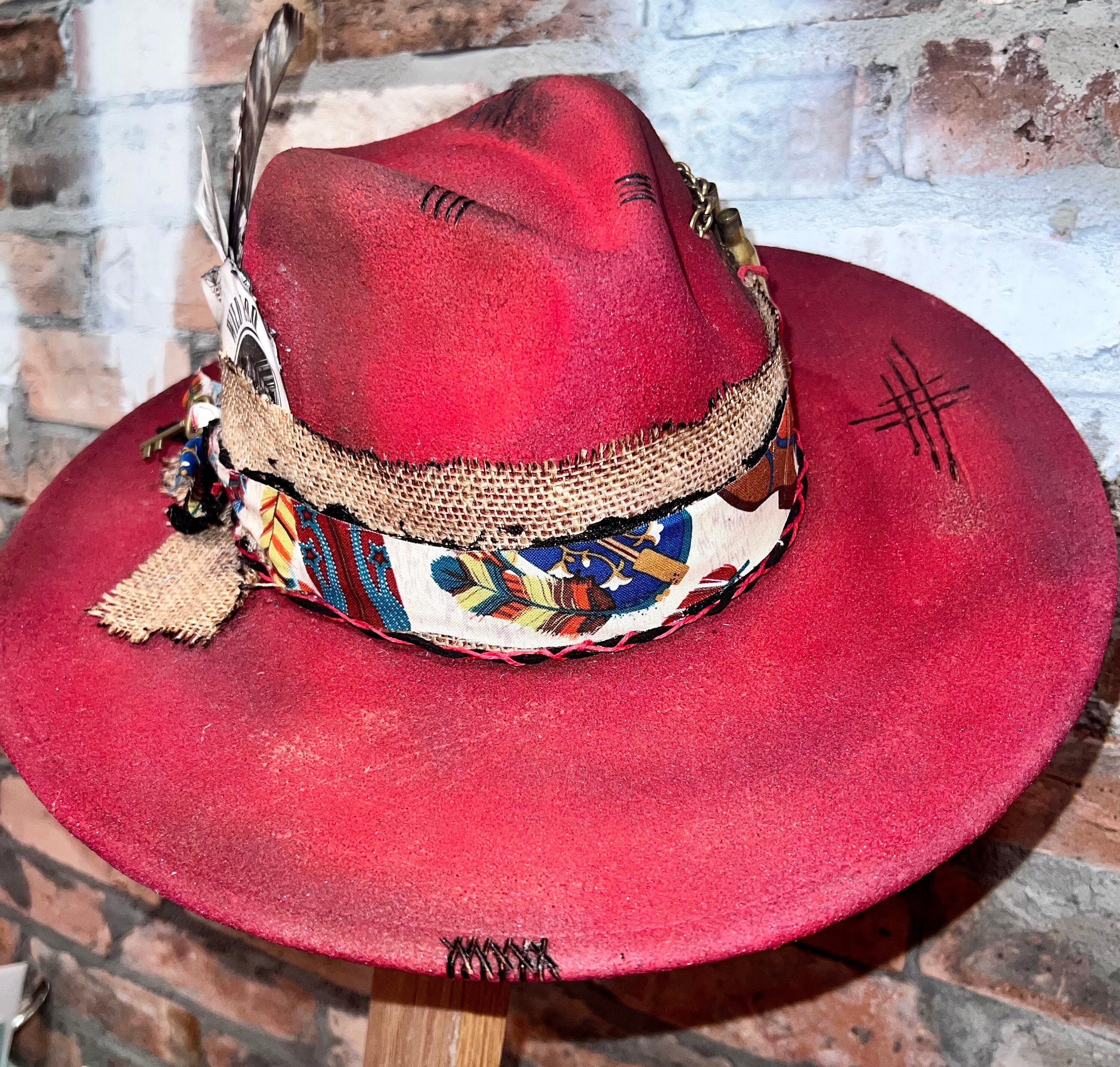 Men Red Bottom Fedora Hat - Etsy