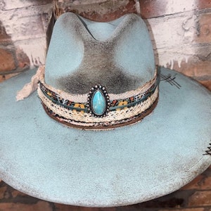 MY BABY BLUE Custom Burned Hat.