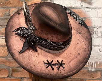 Pink Caddie Custom Burned Hat.