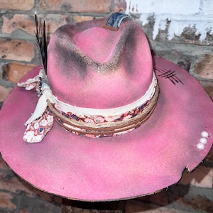Strawberry kisses! Custom Burned Hat.