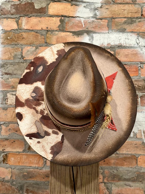 Prettier Than You Custom Burned Hat. Western Wide Brim  display picture 2