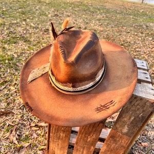 My Ride.  Custom Burned Hat.