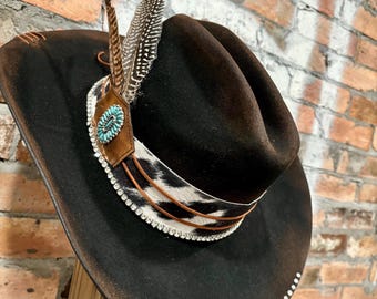 Nashville Nights-Custom cowboy style wool hat.