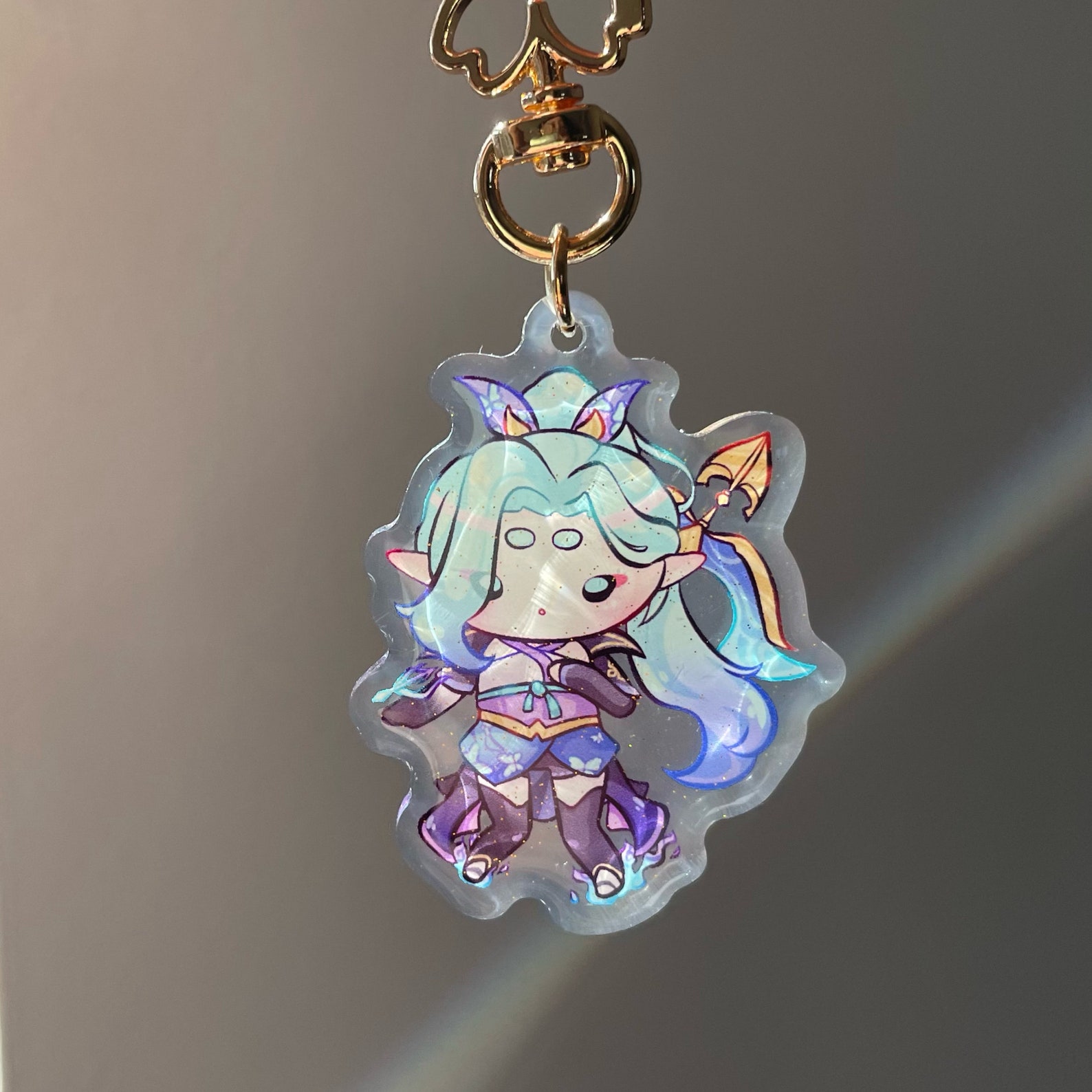 Kindred Key Chain League of Legends Spirit Blossom Acrylic Keychain Ahri Lillia Kindred ...