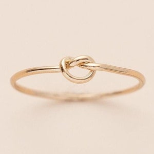 Love Knot Ring • 14k Gold Filled • Stacking Rings •  Stackable Rings • Minimalist Ring • Girl&#39;s Rings • Gift for Her • Dainty Rings