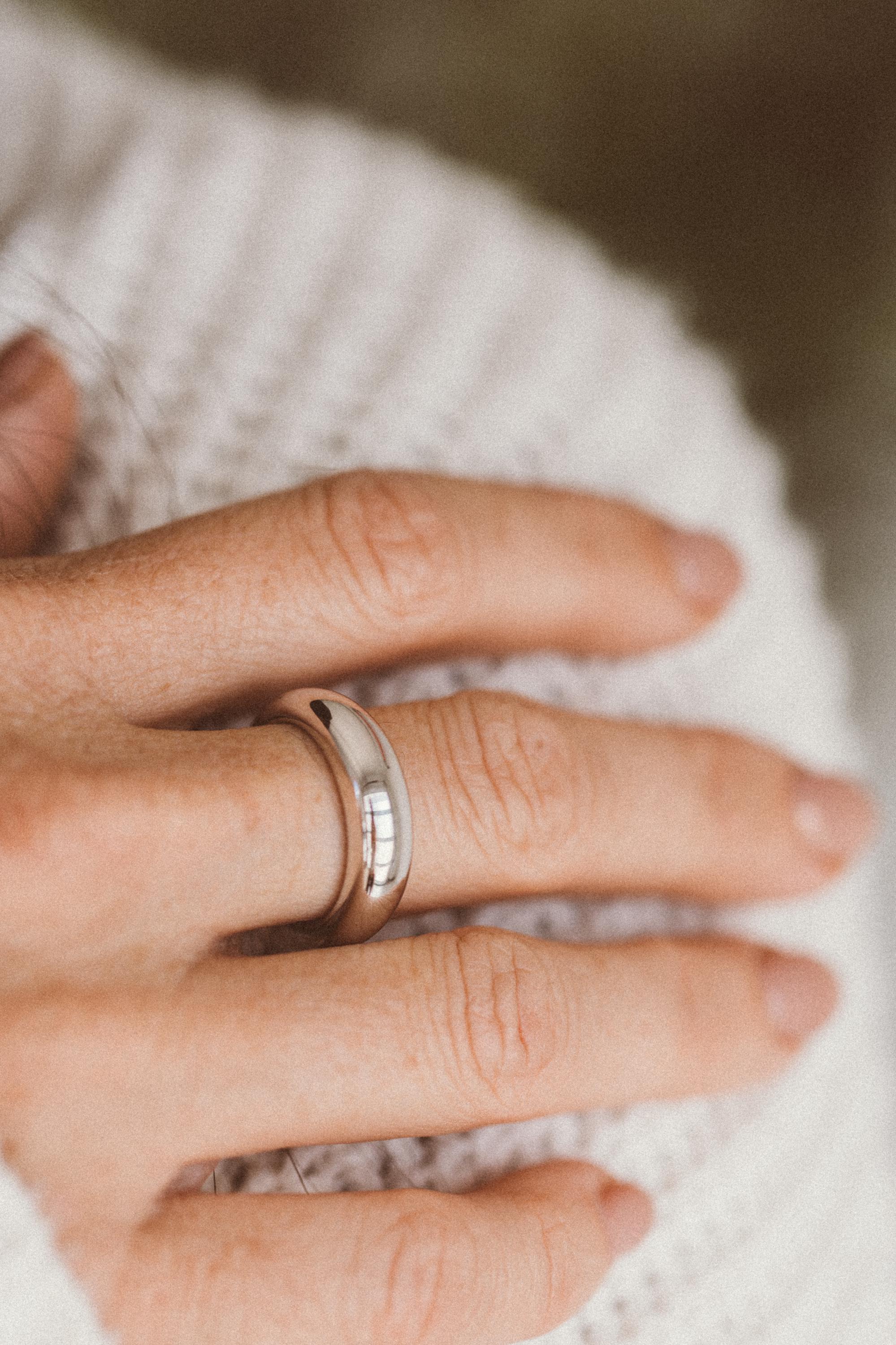 Dome Ring by Pink Cove – 18k Gold Vermeil or Sterling Silver