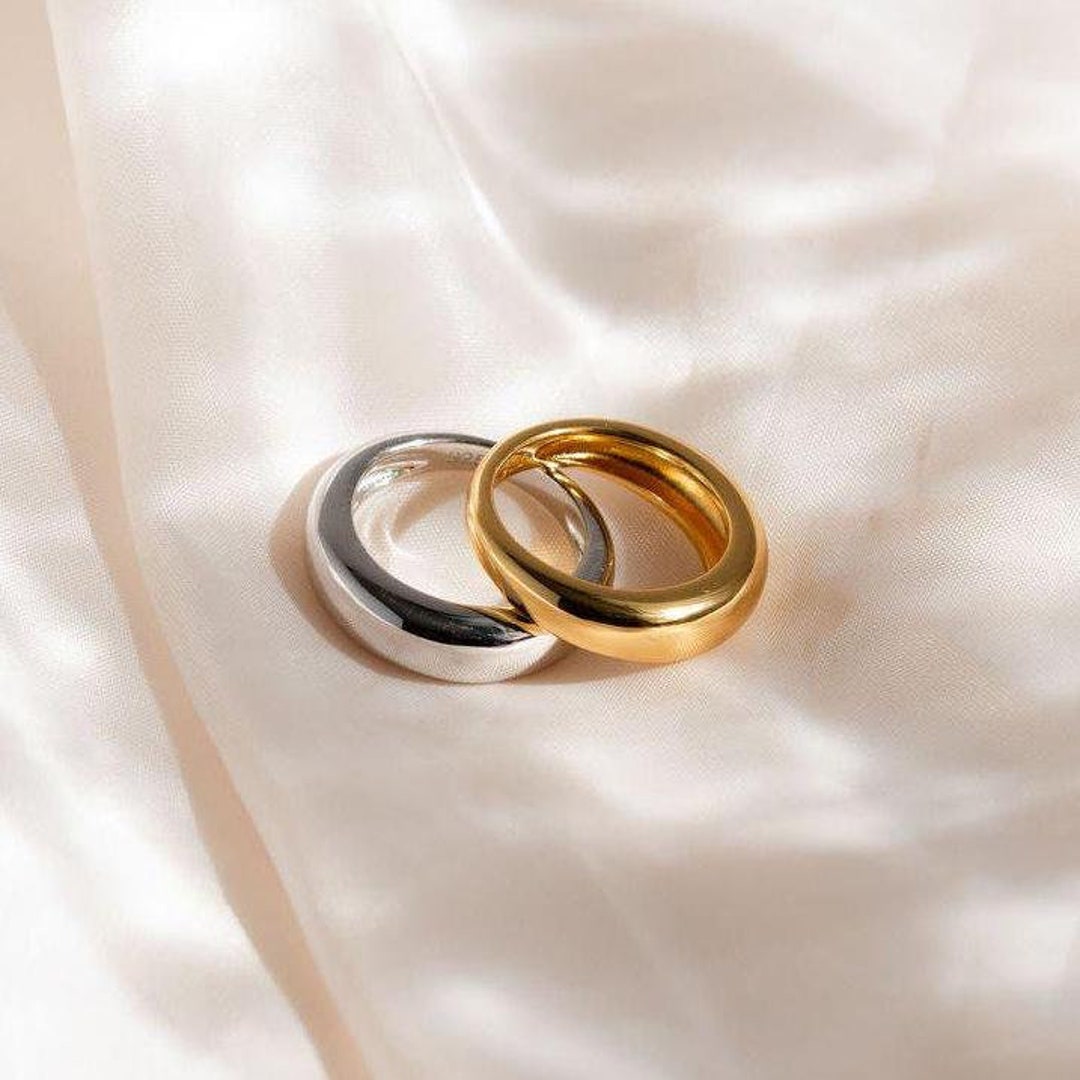 Dome Ring by Pink Cove – 18k Gold Vermeil or Sterling Silver