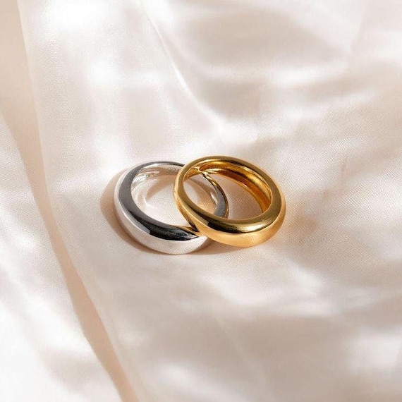 Dome Ring by Pink Cove – 18k Gold Vermeil or Sterling Silver