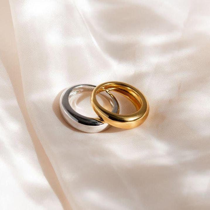 Dome Ring by Pink Cove – 18k Gold Vermeil or Sterling Silver