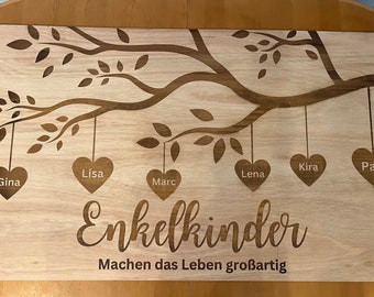 Personalisierte Wanddeko Enkelkinder