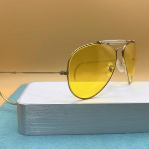 1960's 58MM USA B&L RAY-BAN 12K-GoldF Kalichrome aviator sunlgasses image 2