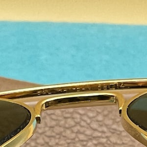 Hergestellt in den USA Ray-Ban Bausch & Lomb 1980's Gold Avaitor Glaslinse Bild 6