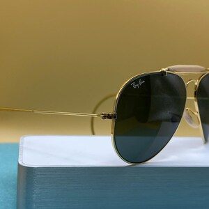 Hergestellt in den USA Ray-Ban Bausch & Lomb 1980's Gold Avaitor Glaslinse Bild 4