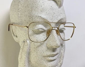 23k gold Randolph Engineering 1980s aviator USA| Vintage Eyeglasses | New Old Stock | *Add* Blue light or Sunglasses