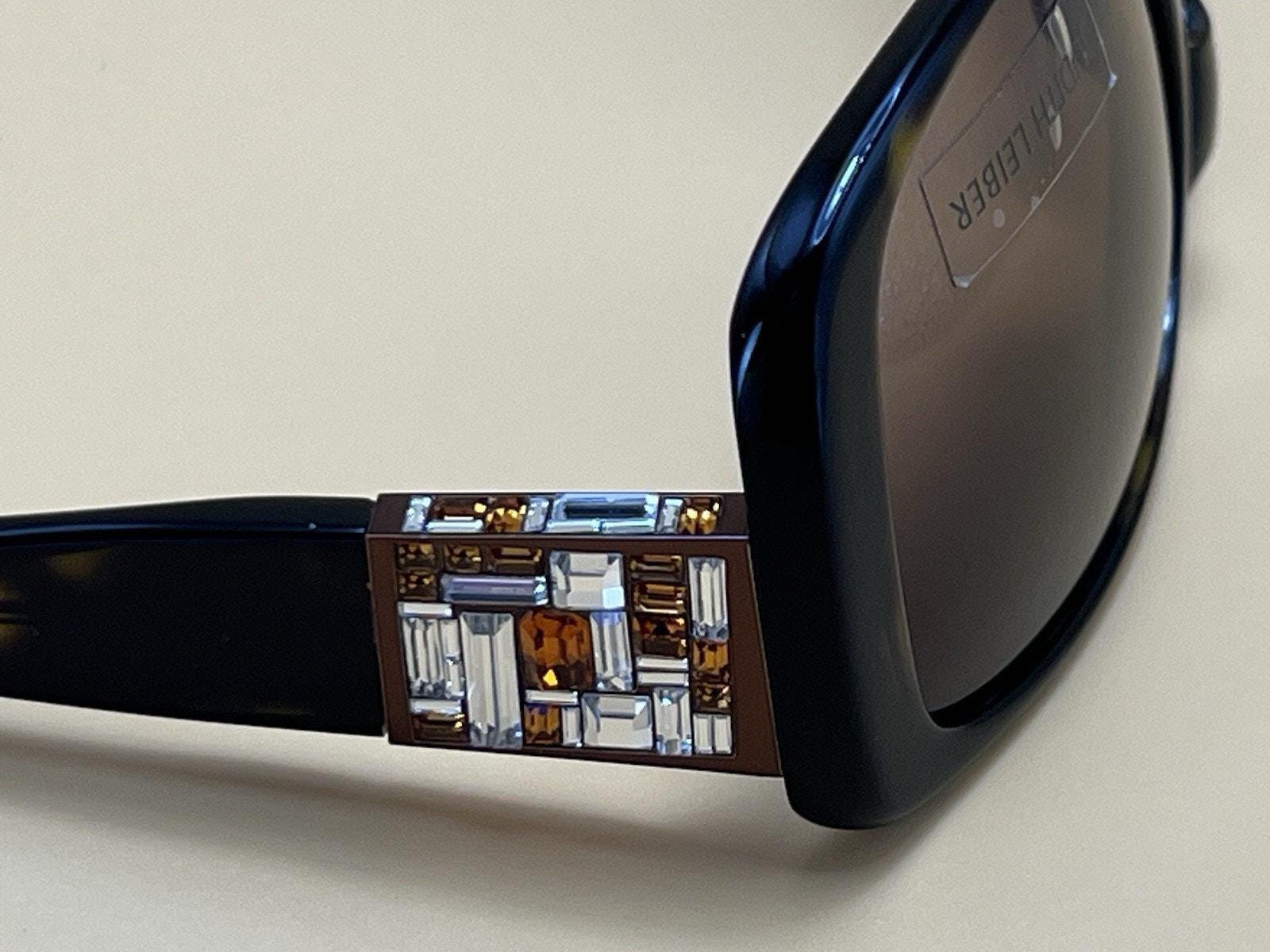 Judith Leiber JL1048 Cubism Sunglasses, Rare New, gold crystals Judith Leiber JL1048 Cubism Sunglasses, Rare New, Gold  main image 4
