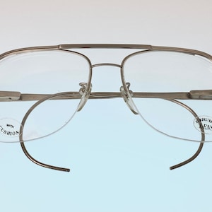 Brillen Aviator Cable temple Matte Shiny silver 1980s Vintage New Old Stock | *Add* Blue light, Polarized
