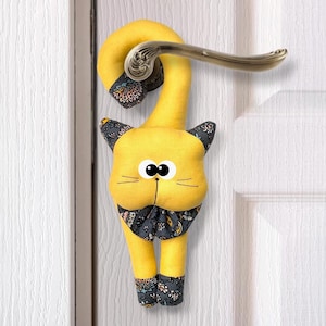 Appendino per pomello porta personalizzato / Decorazione per la casa a tema gatto fatta a mano / Regalo unico per amanti dei gatti / Divertente cartello per porta / Regalo per ragazzi e ragazze adolescenti