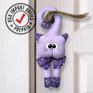 Custom Cat Door Hanger: Funny Door Knob Decor, Do Not Disturb Sign. CatLover Gift