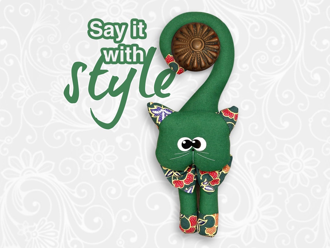 Custom Door Hanger Stuffed Cat Toy Door Knob Hanger Cat Doll Cat Lady