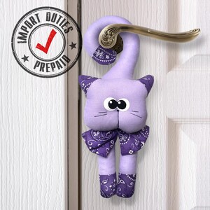 Custom Cat Door Hanger: Funny Door Knob Decor, Do Not Disturb Sign. CatLover Gift