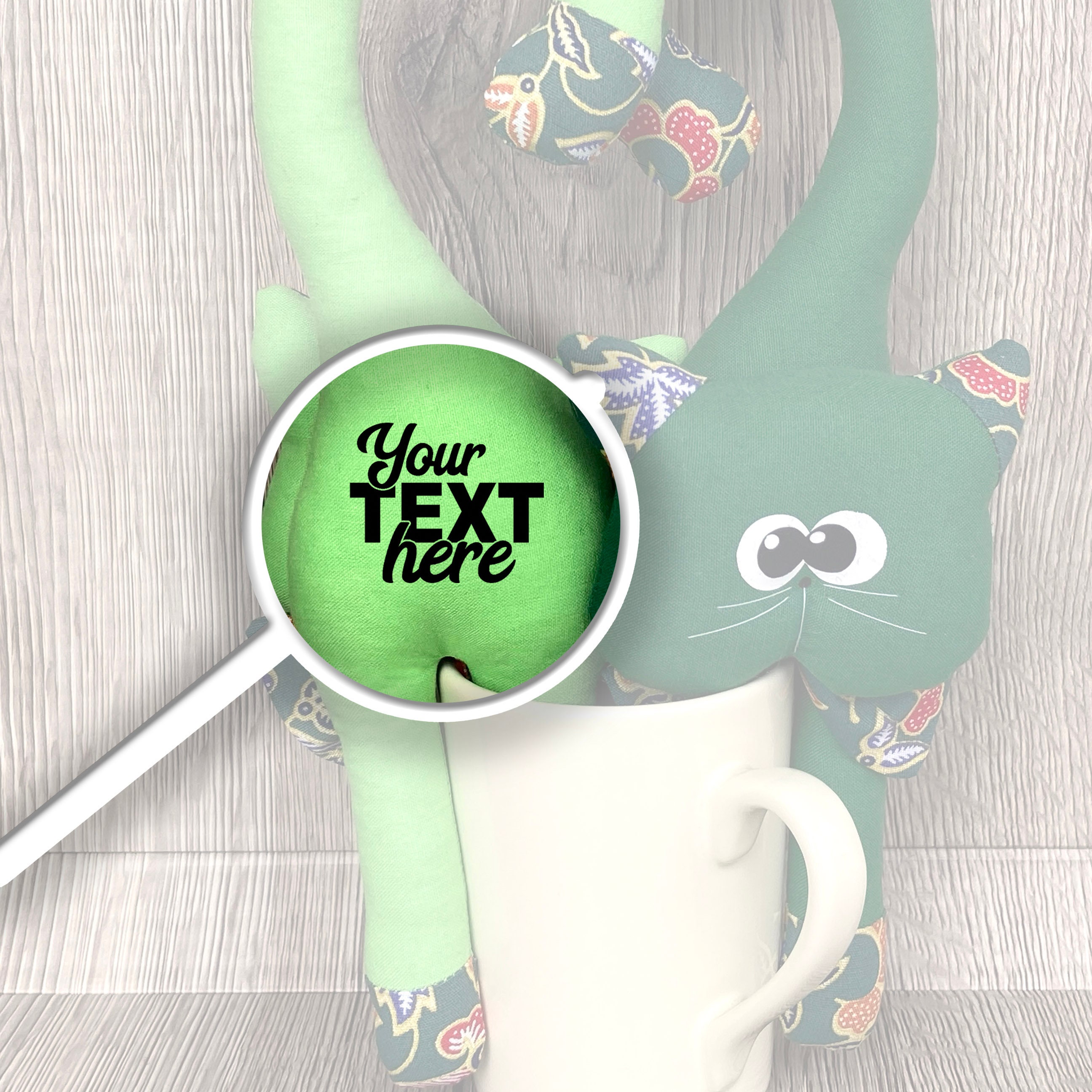 Custom Door Hanger Stuffed Cat Toy Door Knob Hanger Cat Doll Cat Lady