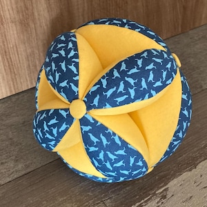 Indoor playground ball, Montessori infant toy, soft cotton stress ball, fabric quiet toy, baby shower gift, indoor play, baby room decor