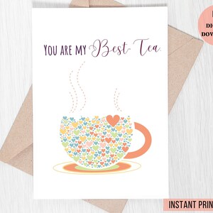 Feliz Día de San Valentín Tarjeta imprimible / Tarjeta Galentines / Tarjeta de aniversario / Descarga instantánea, impresión / Tarjetas Pun / Tarjeta para mejor amigo