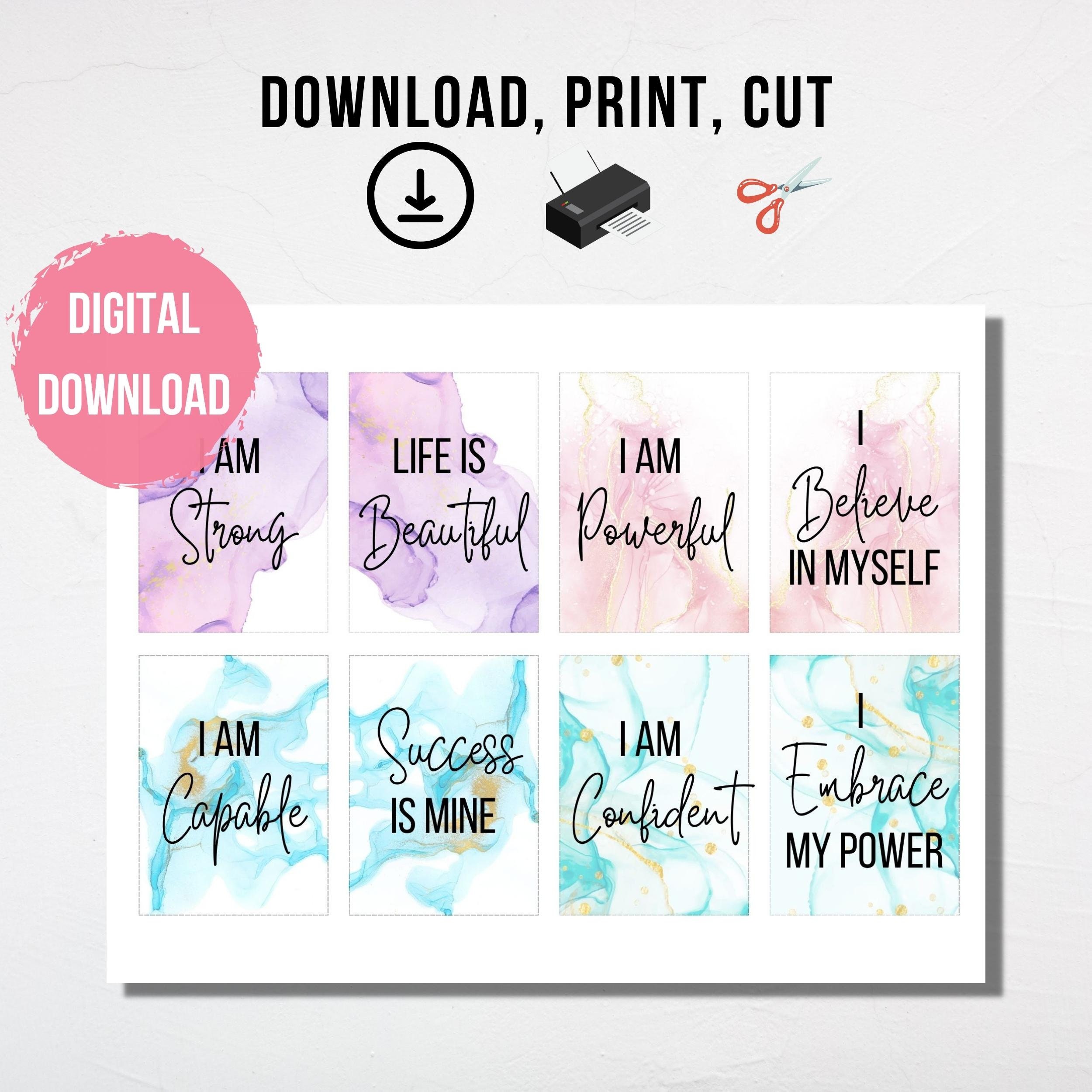 Positive Affirmation Card Deck | Printable Cards, Digital ...