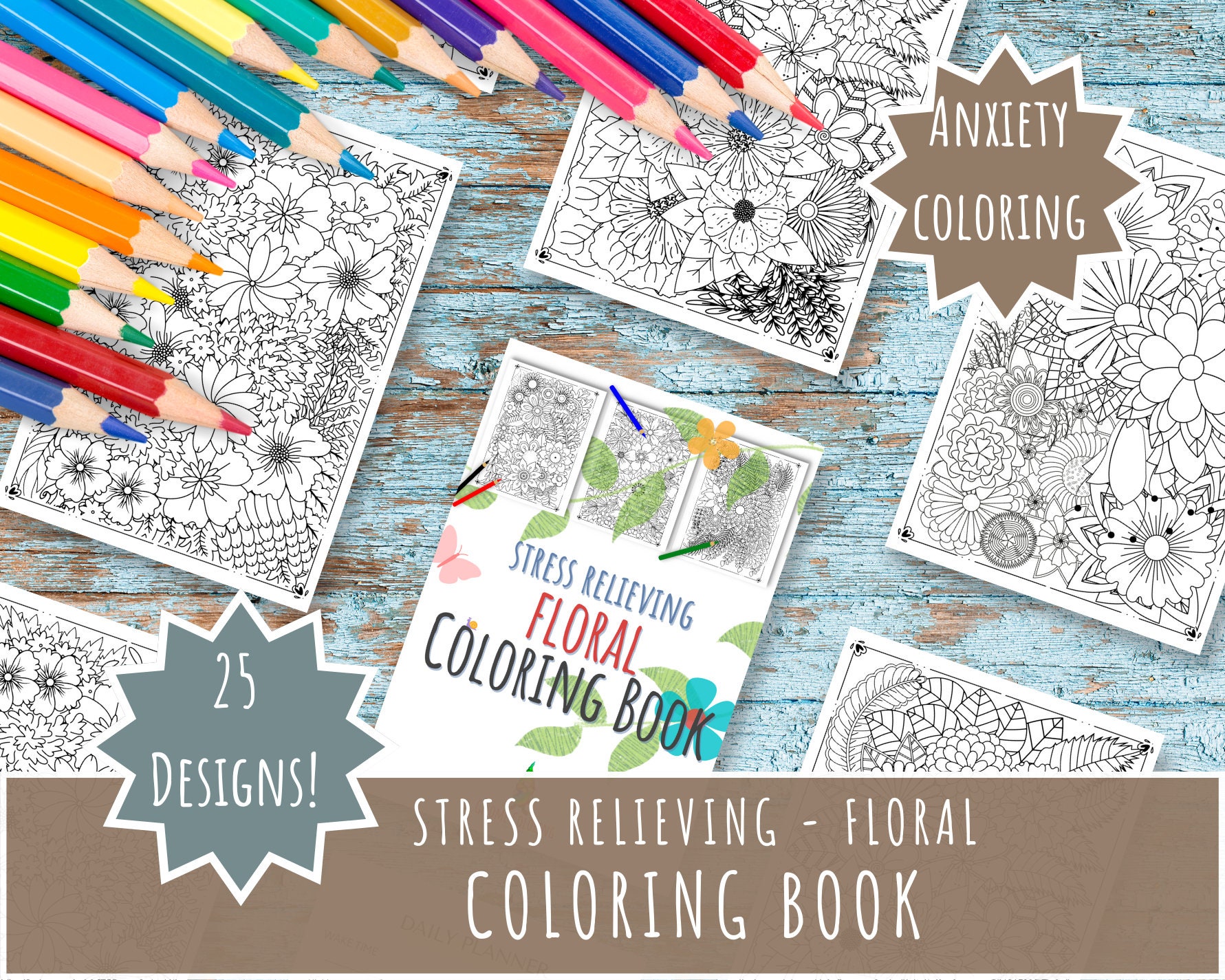 Adult Coloring Book: Stress Relieving Patterns, Mini Celebration Edition 