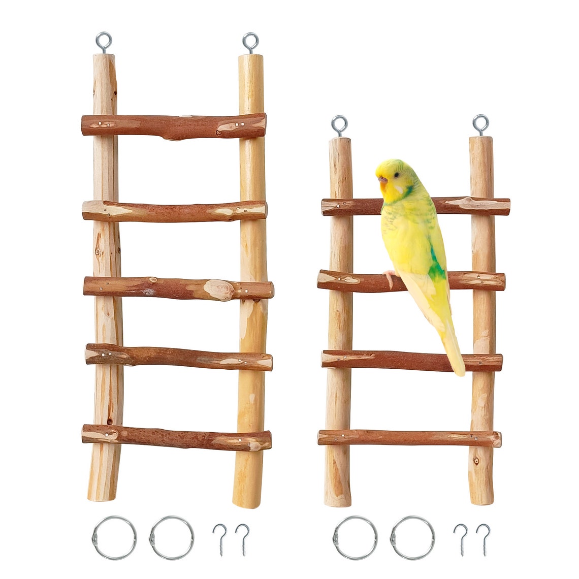 Natural Wooden Bird Ladders, Bird Ladder, Bird Cage Ladder, Parrot