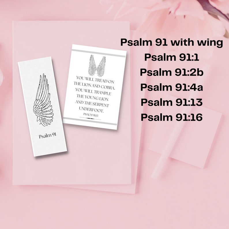Psalm 91 Scripture Printable Print Bookmarks Christian - Etsy
