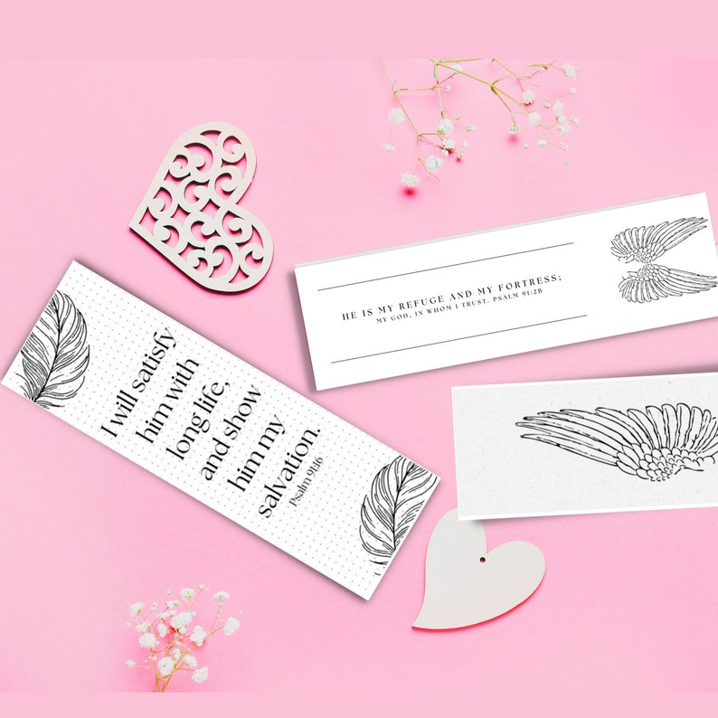 Psalm 91 Scripture Printable Print Bookmarks Christian - Etsy