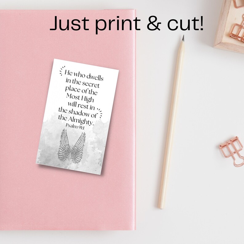Psalm 91 Scripture Printable Print Bookmarks Christian - Etsy