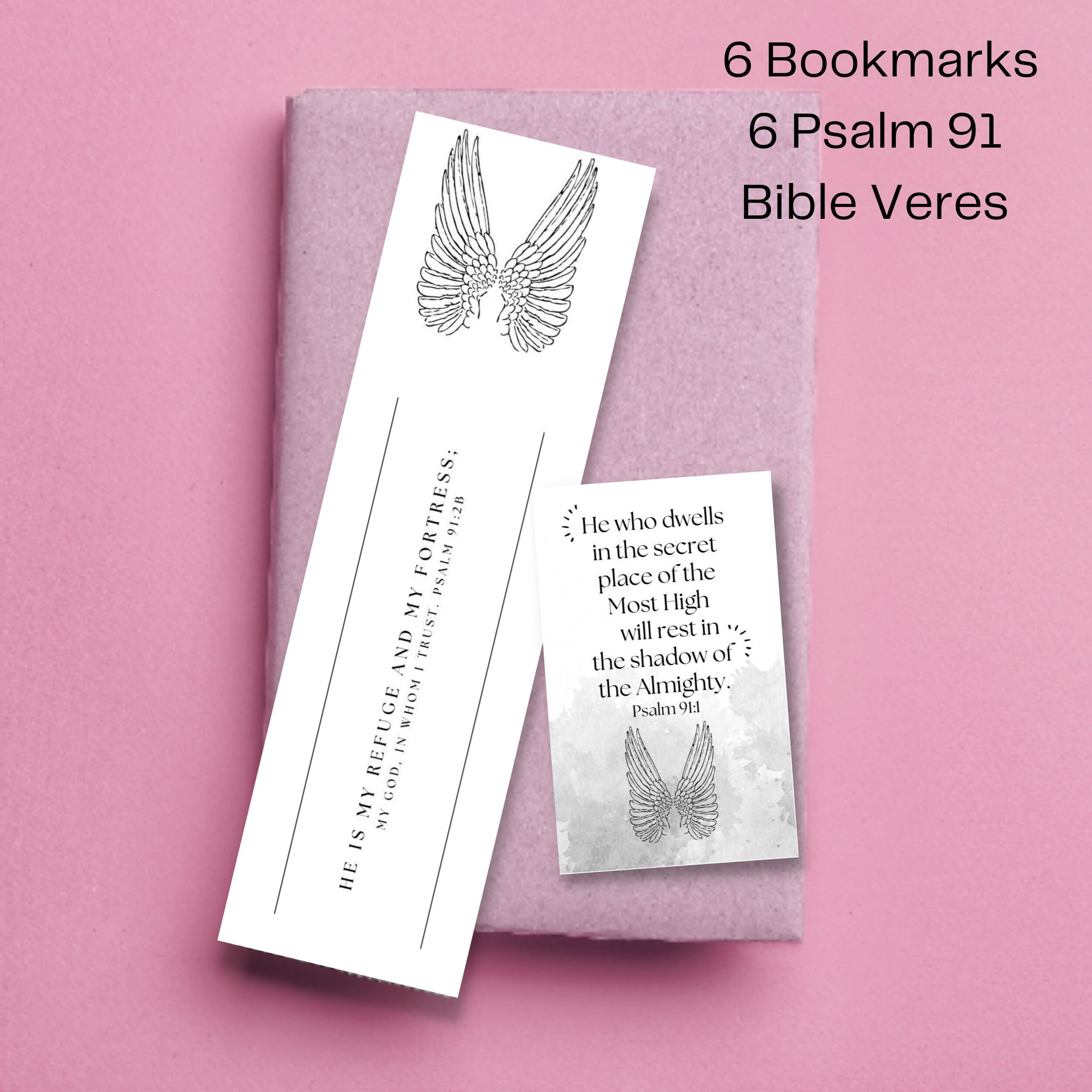 Psalm 91 Scripture Printable Print Bookmarks Christian - Etsy