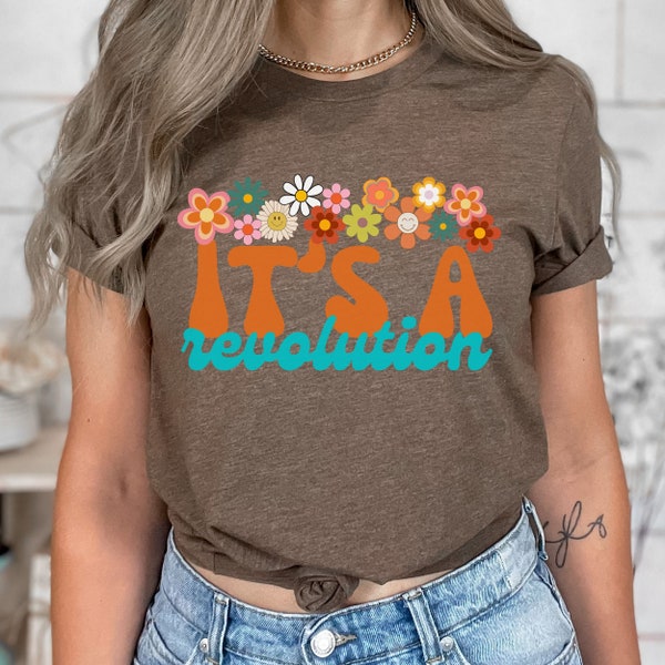 It's a revolution 1969's groovy retro shirt Hippie tee shirt Music festival concert t-shirt Woodstock vintage shirt 1960s rock n roll shirt