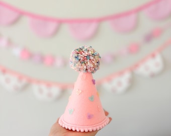 Magical Mouse Ear Disney Inspired Party Hat: Pom Pom, Baby Birthday Cake Smash Headwear