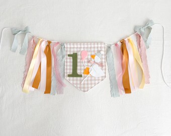 One Silly Goose First Birthday High Chair Banner