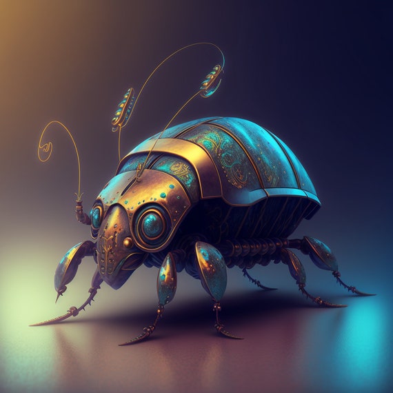 Robot Beetle Ai Generated Etsy